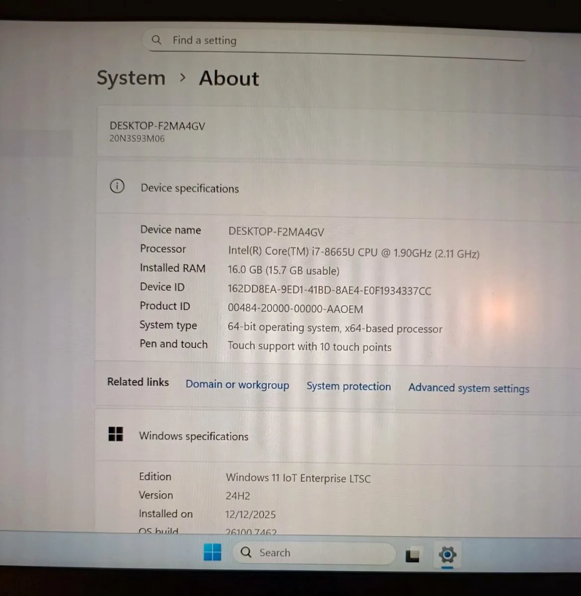 Laptop Thinkpad T490 i716/256 - Image 4