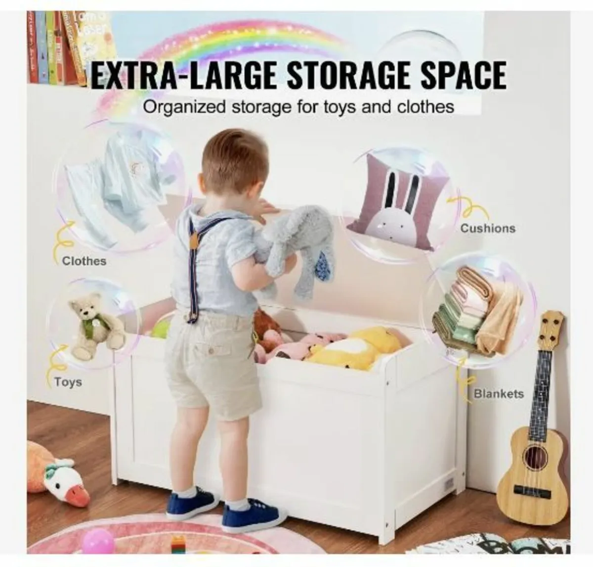 Wooden Toy Chest for Kids - Image 2