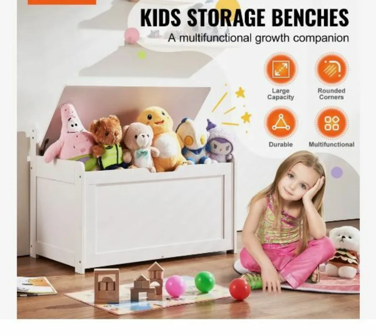 Wooden Toy Chest for Kids - Image 3