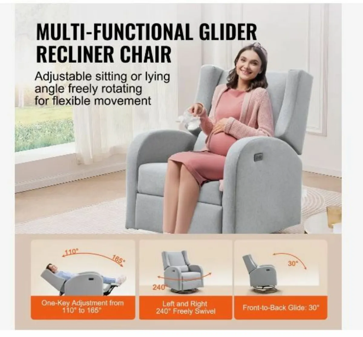 Electronic Power Recliner and Swivel Glider - Image 3