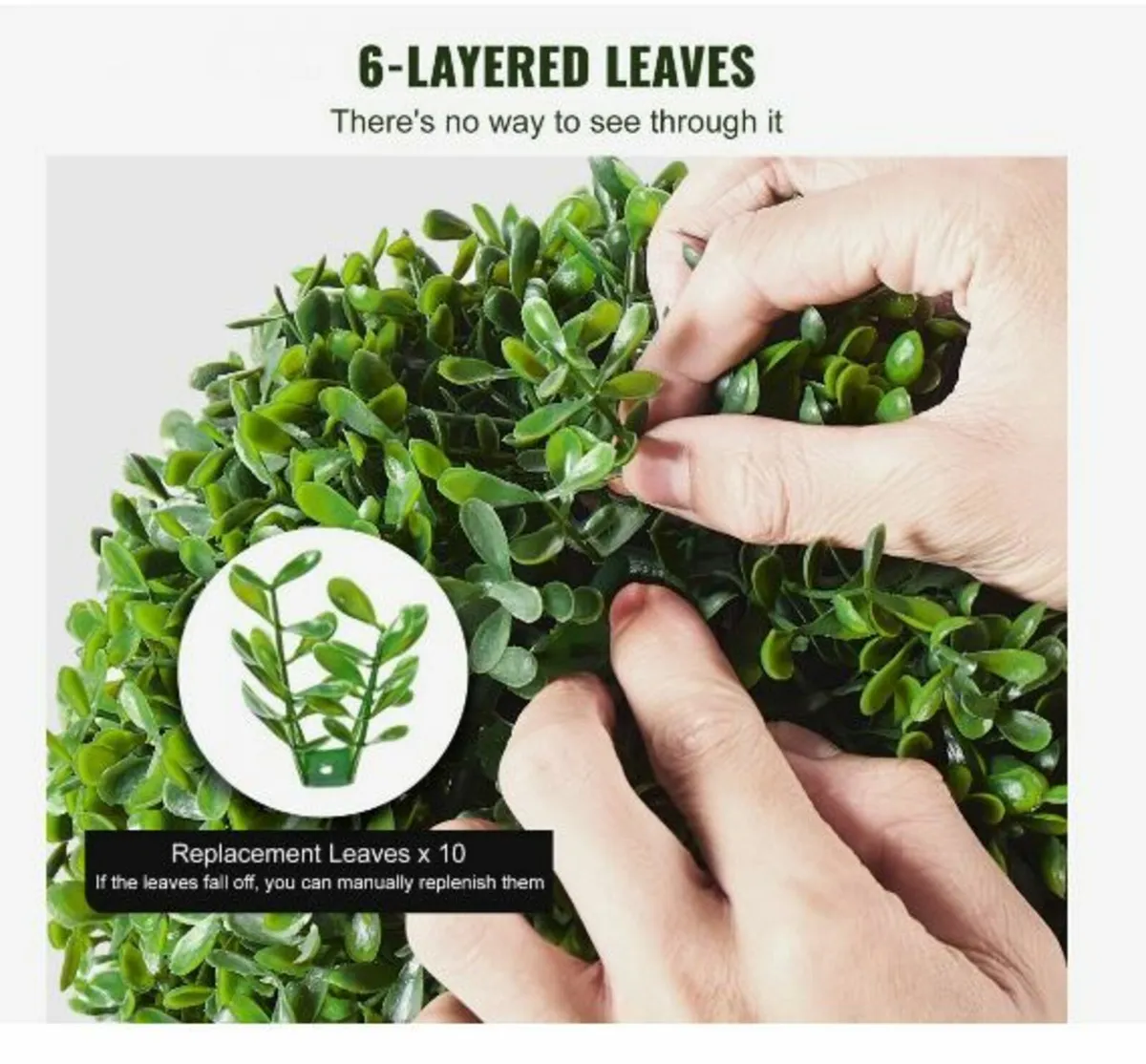 Artificial Boxwood Topiary Tree, 36 inch - Image 4