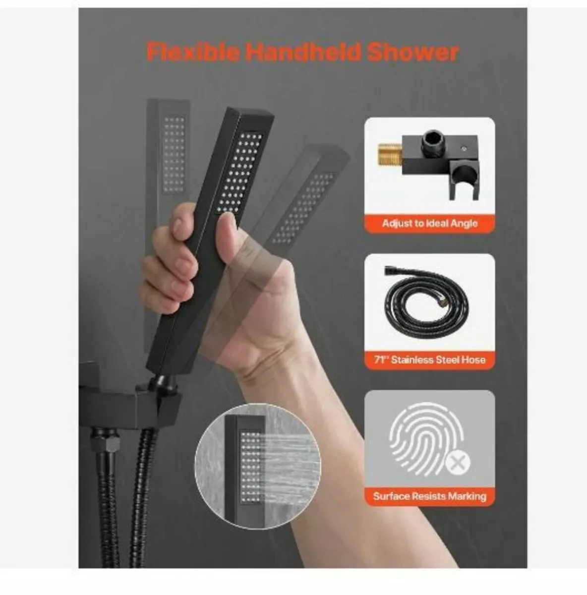 Shower Faucet Set, Rainfall Bathroom - Image 2