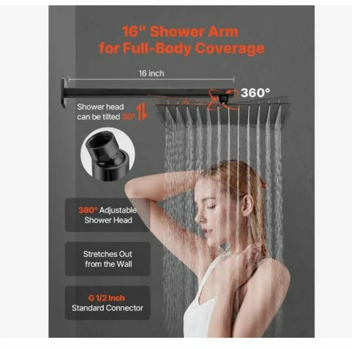 Shower Faucet Set, Rainfall Bathroom - Image 3