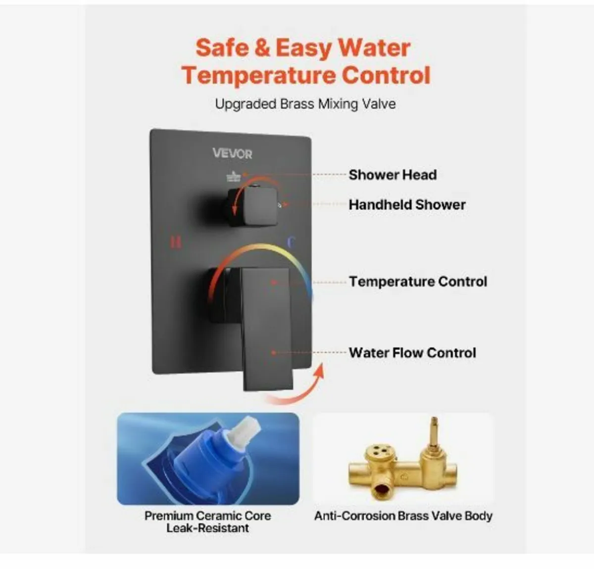 Shower Faucet Set, Rainfall Bathroom - Image 4