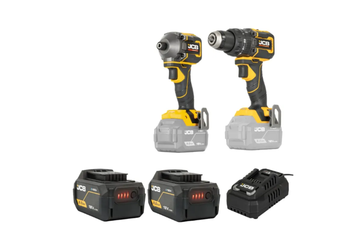 JCB Pro 18V Combo Kit  Combi Drill & Impact Drive - Image 2