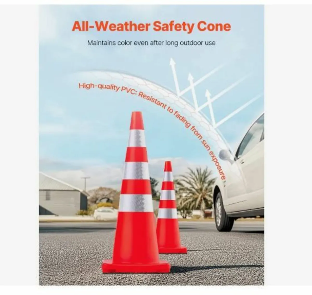 Safety Cones, 6 x 36" Traffic Cones - Image 2