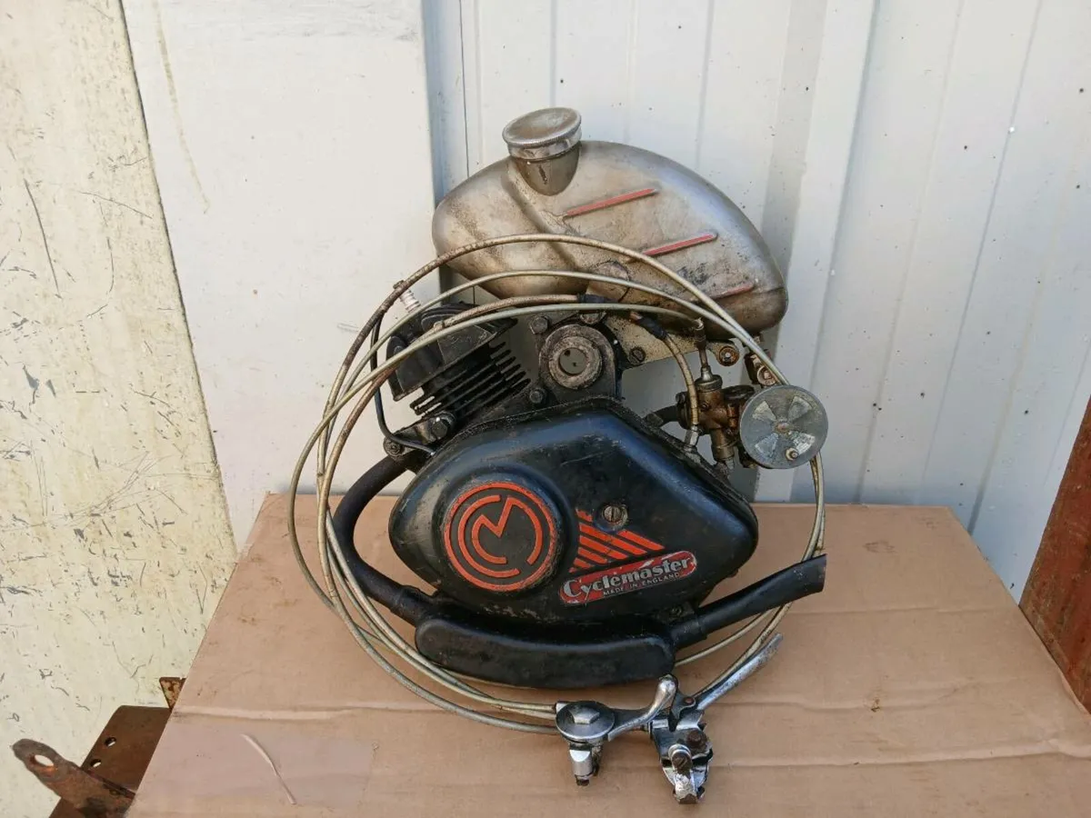 CYCLEMASTER ENGINE,TANK CARB,CABLES,AND LEVERS - Image 1