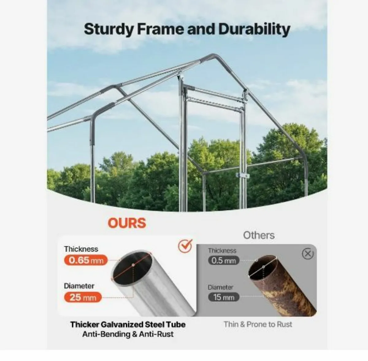 Large Metal Chicken Coop, 2 x 1 x 2 m - Image 3