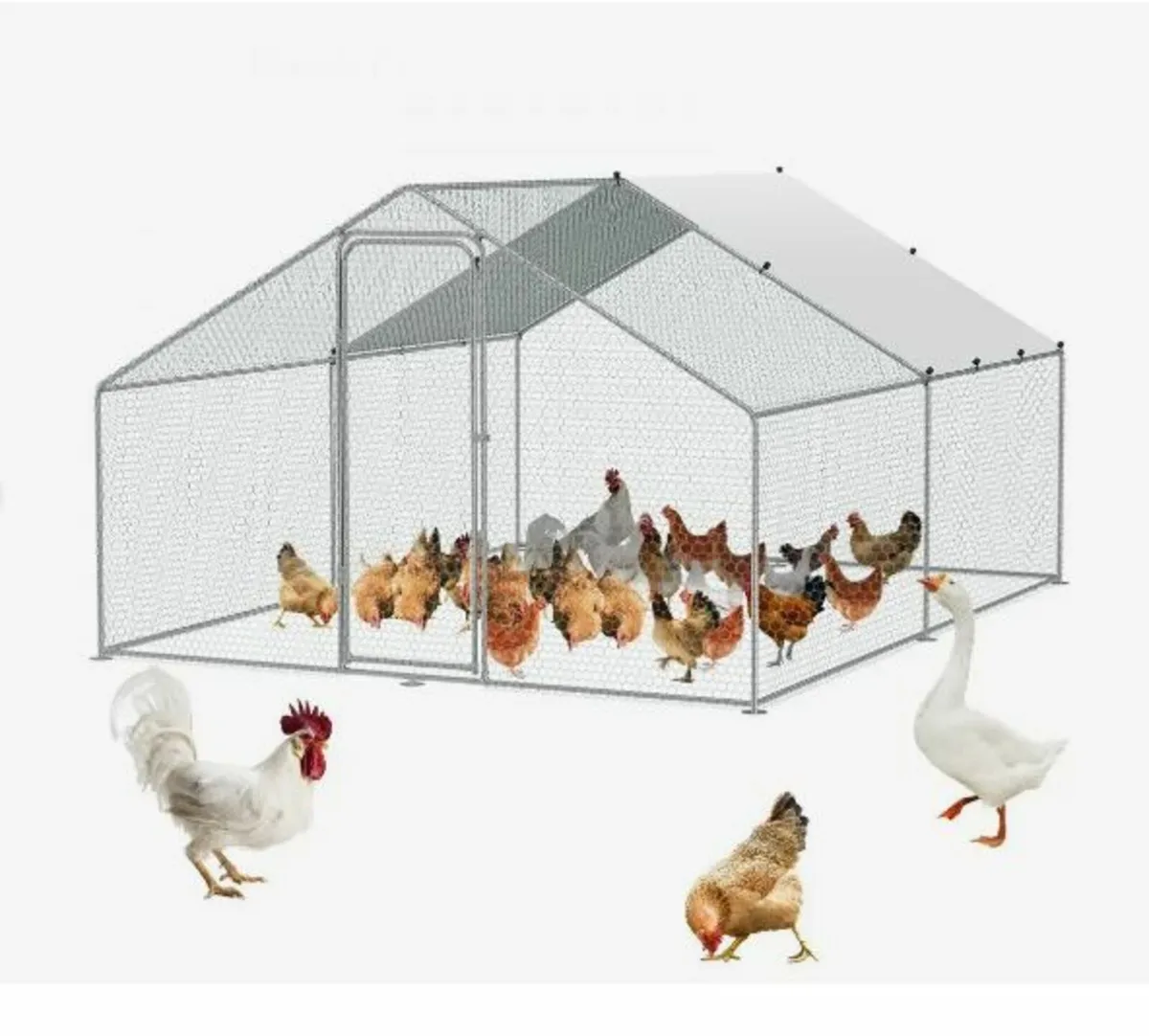 Large Metal Chicken Coop, 9.8x12.9x6.5 ft - Image 2