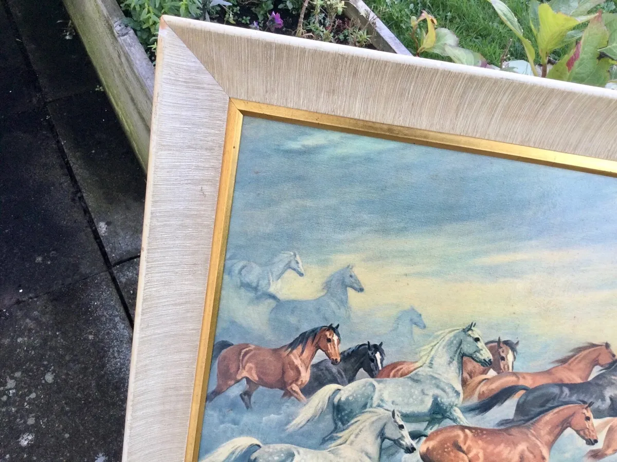 Large Framed Galloping Horses Print - Image 4