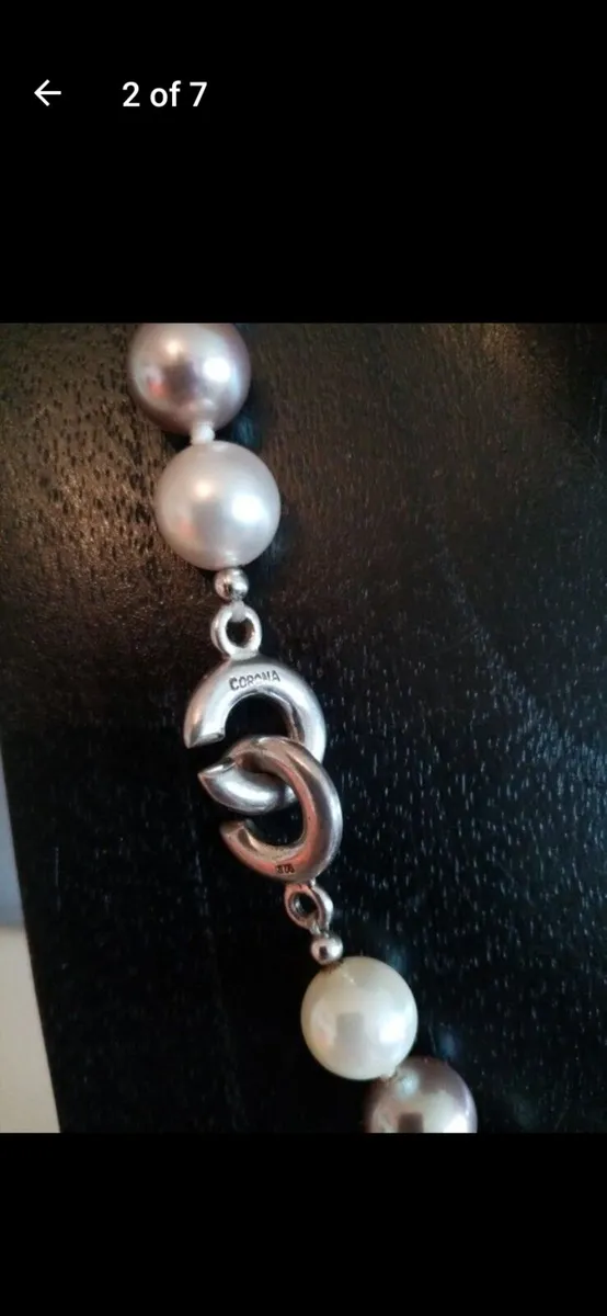 Sterling Silver Pearl Necklace - Image 3