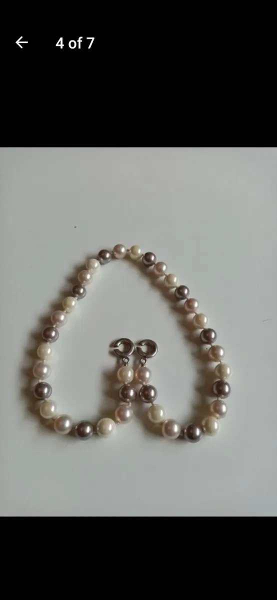 Sterling Silver Pearl Necklace - Image 4