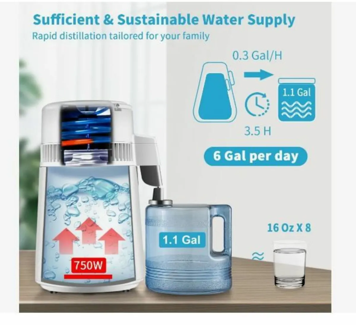 4L Water Distiller 1L/H Distilled Water - Image 3