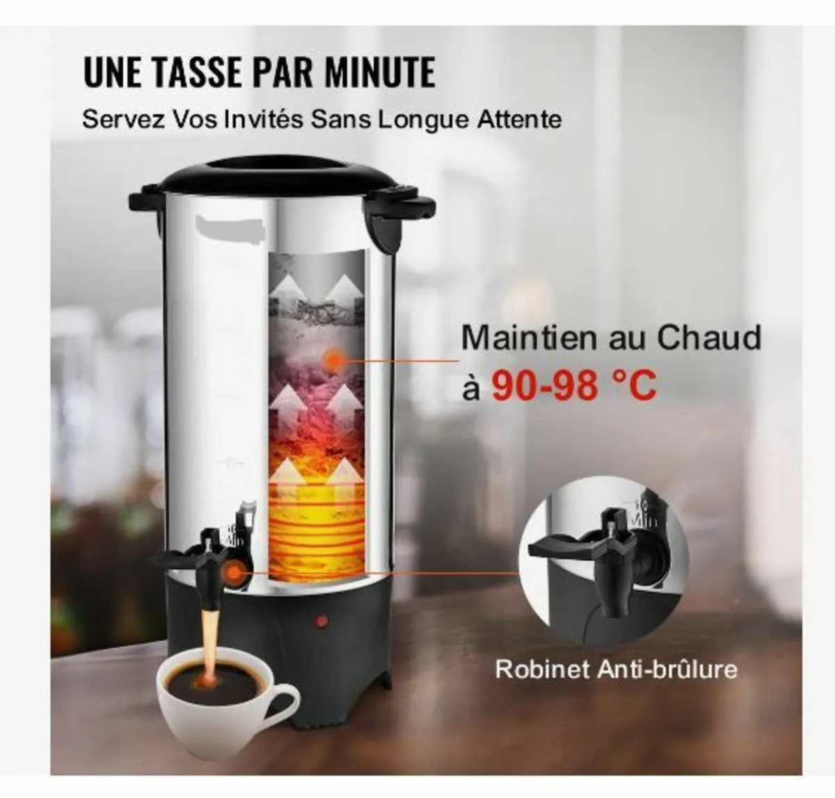 Commercial Coffee Urn, 50 Cups - Image 2