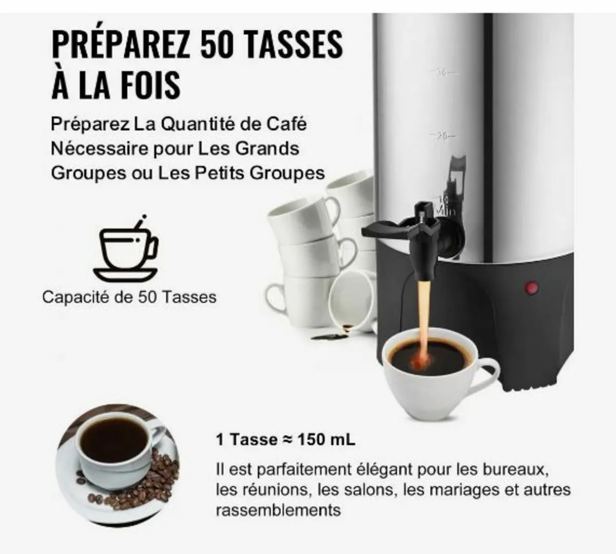 Commercial Coffee Urn, 50 Cups - Image 4