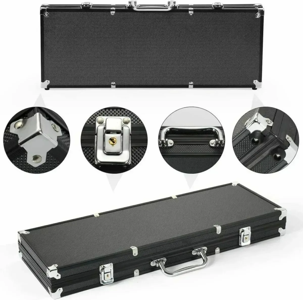 Texas Holdem Poker Chips Set Aluminium Case - Image 1