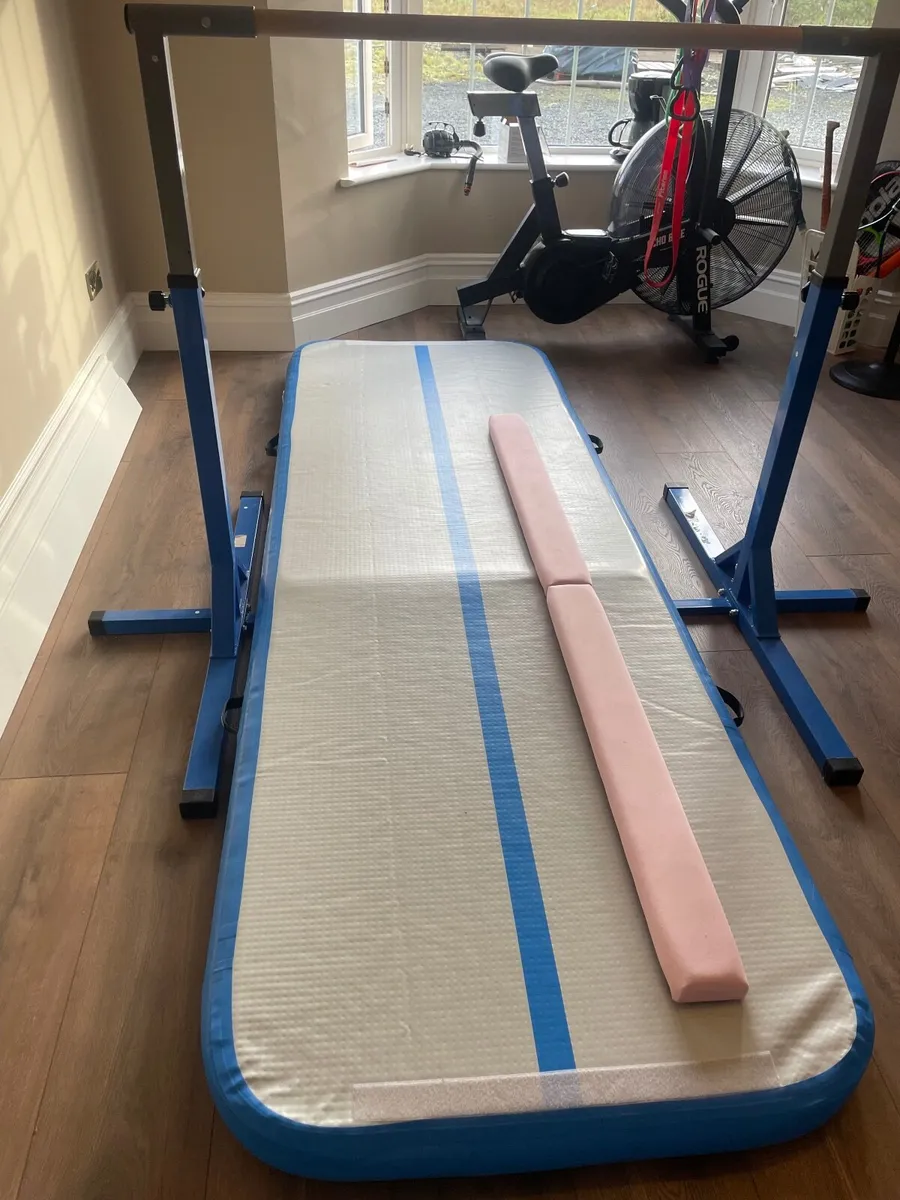 Gymnastics bar, air track and beam - Image 2