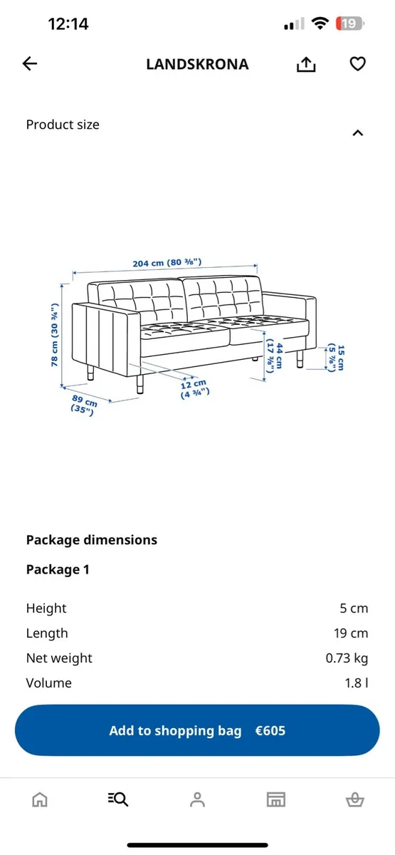 IKEA 3 seater sofa plus armchair - Image 3