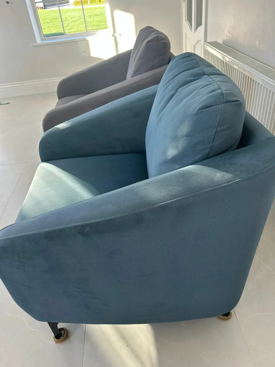 Chairs Blue and Grey for sale - Image 4