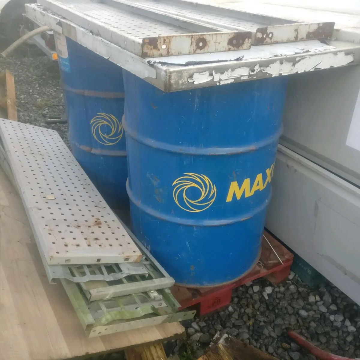 3 barrels of waste oil