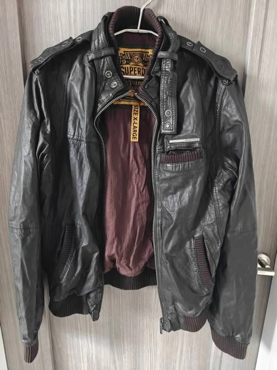 Superdry leather jacket - Image 1