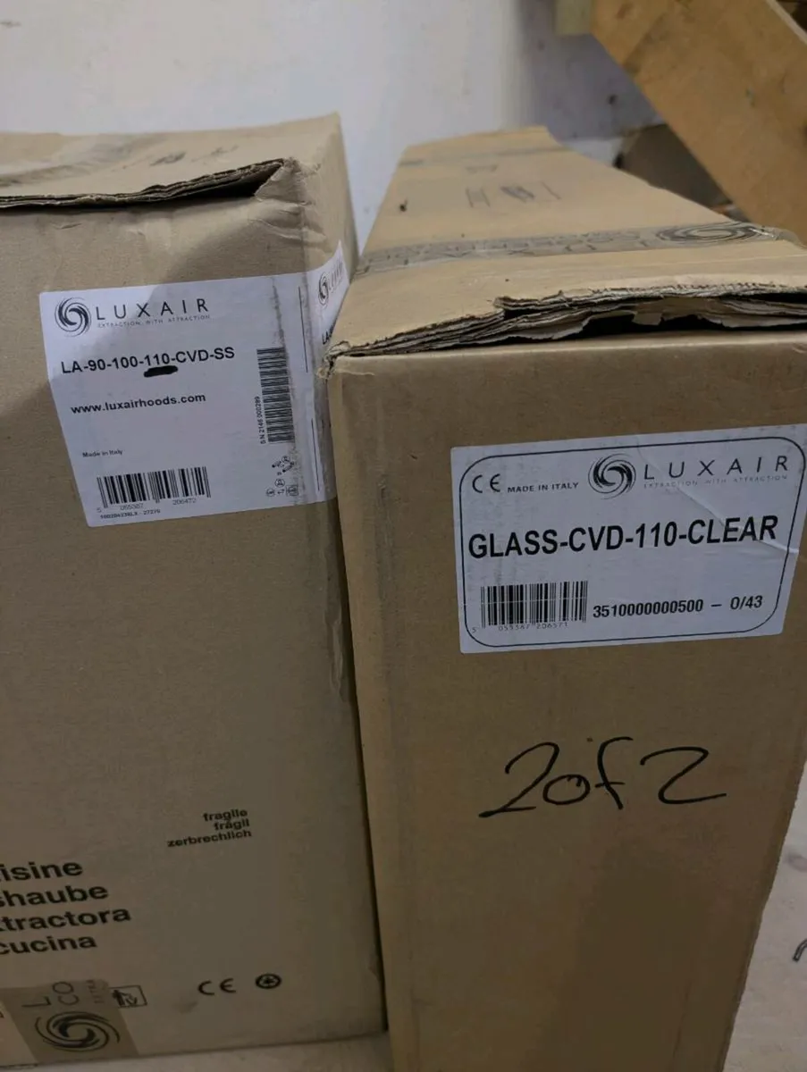 Luxair 110 cm  curved glass stainless steel - Image 3