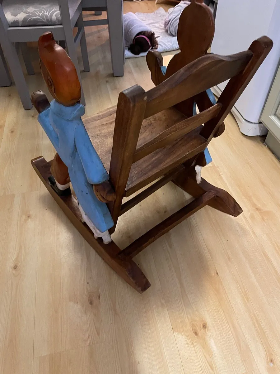 Kids tintin wooden rocking chair collectable - Image 3