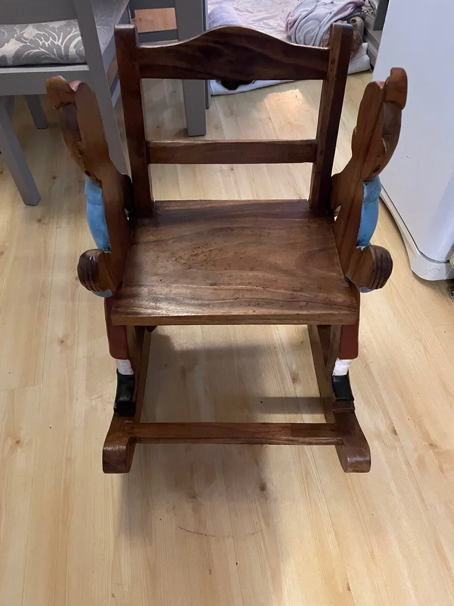 Kids tintin wooden rocking chair collectable - Image 4
