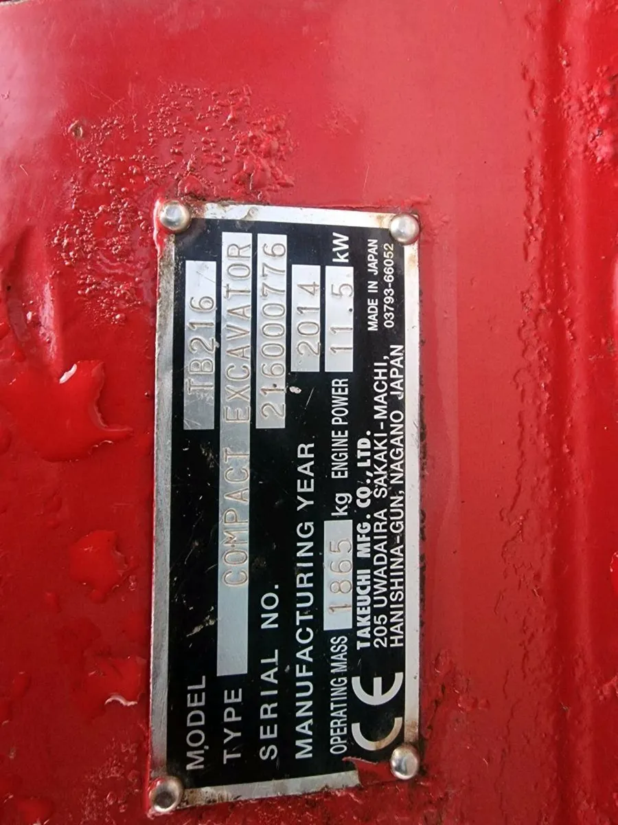 Takeuchi TB216 - Image 4