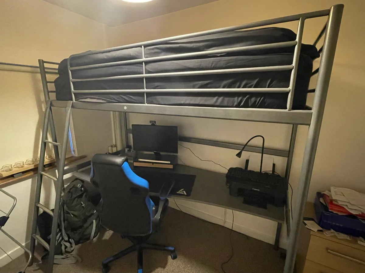 Loft bed with desk