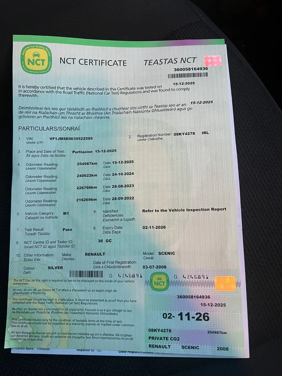 Renault Scenic 2008 1.5 DCI new nct 11/26 tax - Image 3