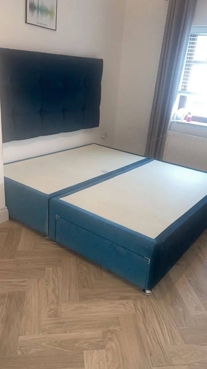 Superking bed base (2 Drawers) and headboard - Image 1