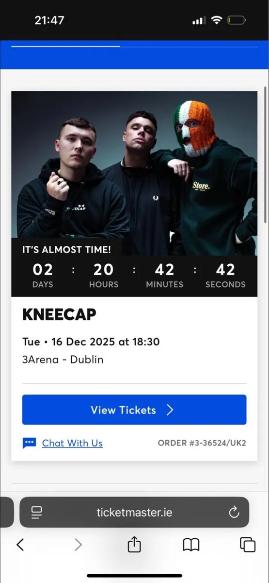 Kneecap Tickets 3 Arena 16th December