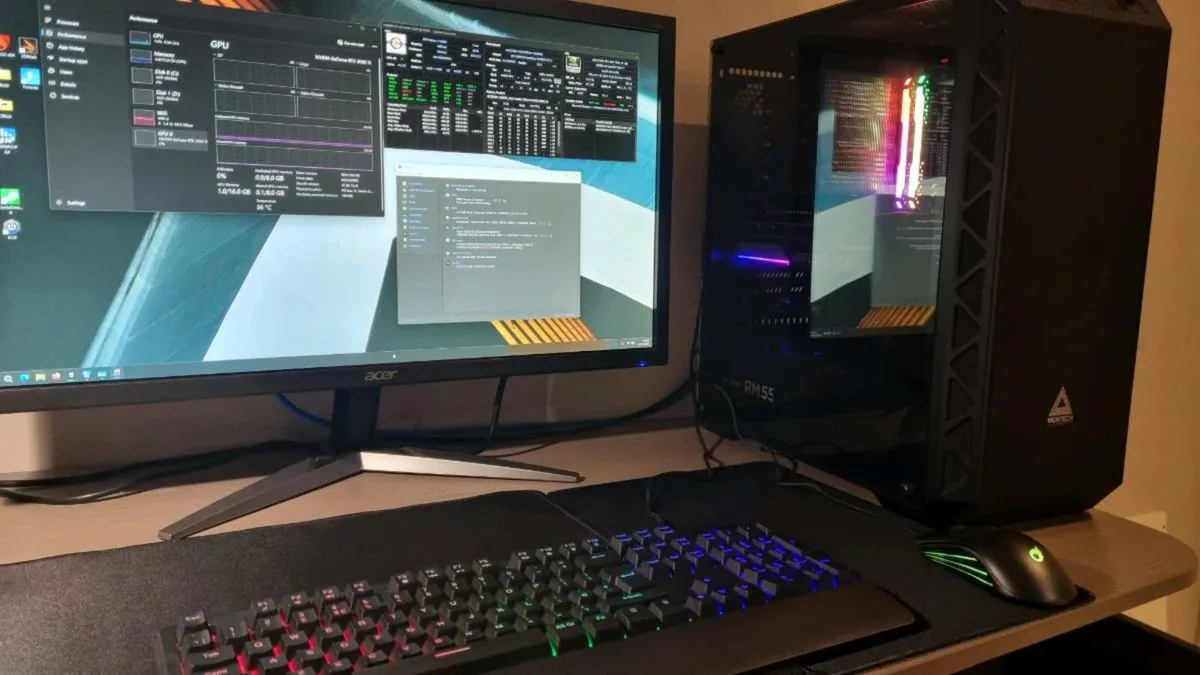 Gaming Pc Full Set! Ryzen 5, Rtx3060ti, 16gb Ram, - Image 1