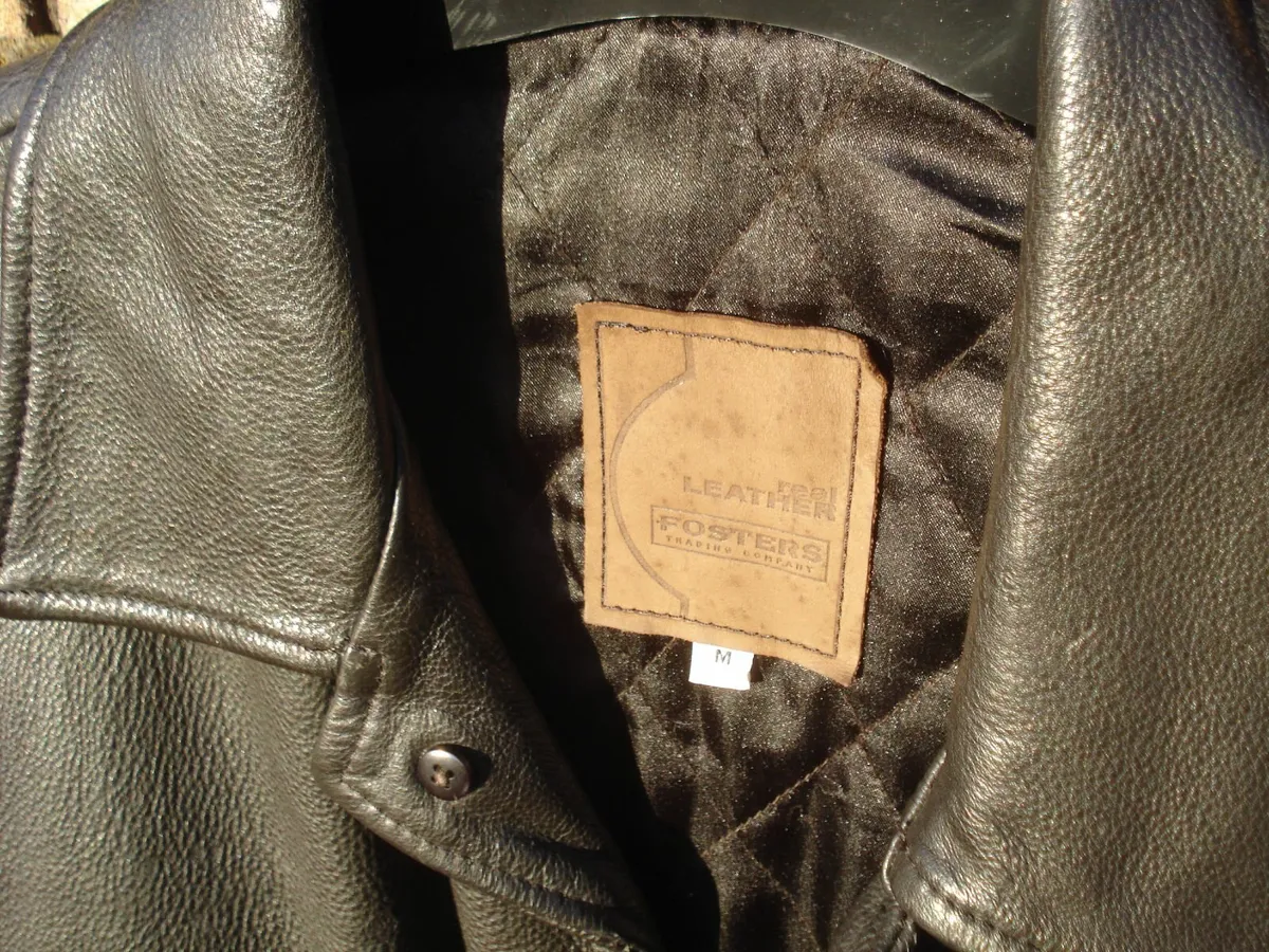 VINTAGE FOSTERS REAL LEATHER MENS JACKET. - Image 3