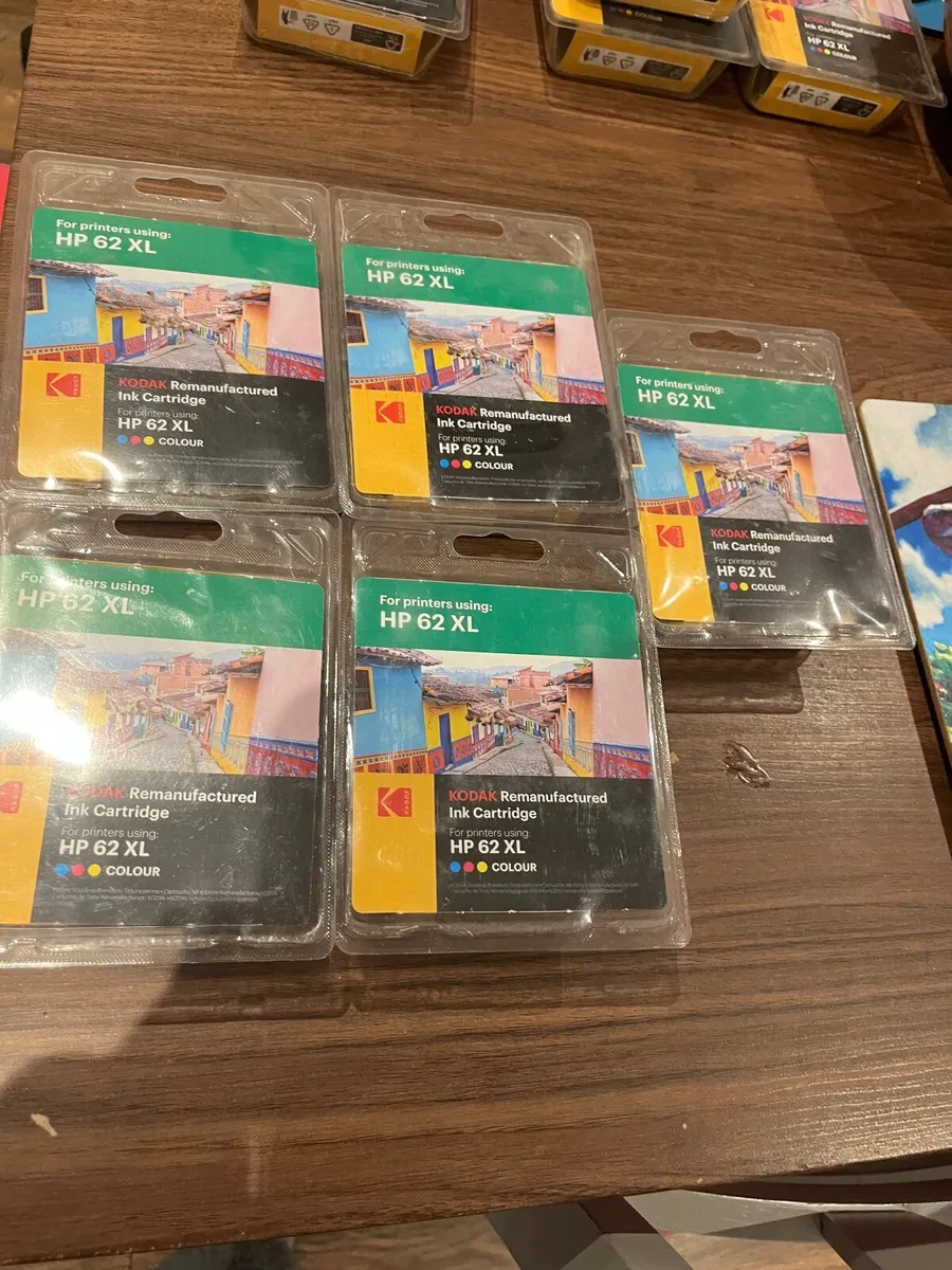 Kodak HP 62Xl Colour ink cartridges x 5