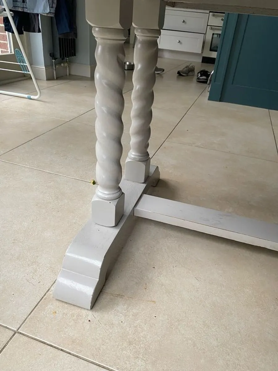 Beautiful Solid Wood Farmhouse Dining Table/Extendable/ Rustic Style - Image 4