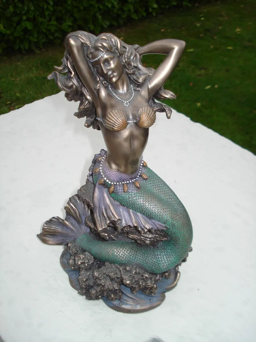 VERONESE MERMAID SCULPTURE FIGURE, 10 INCH. - Image 1
