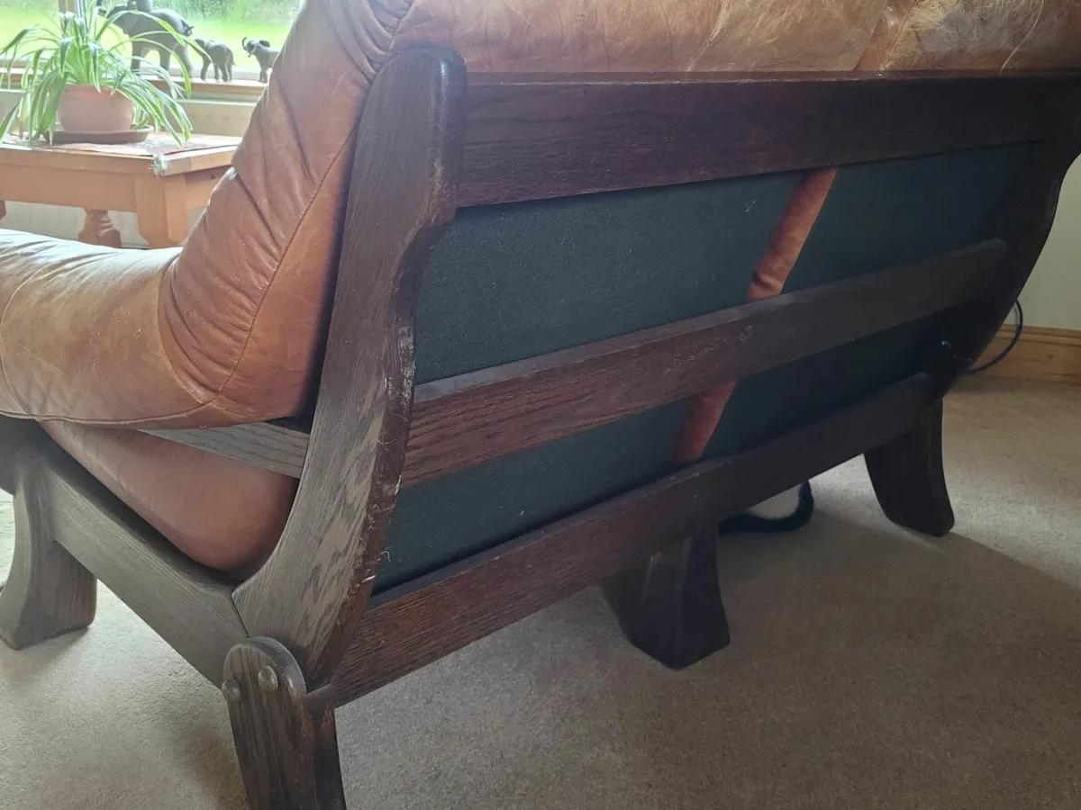 Two-Seater Leather Couch - Image 3