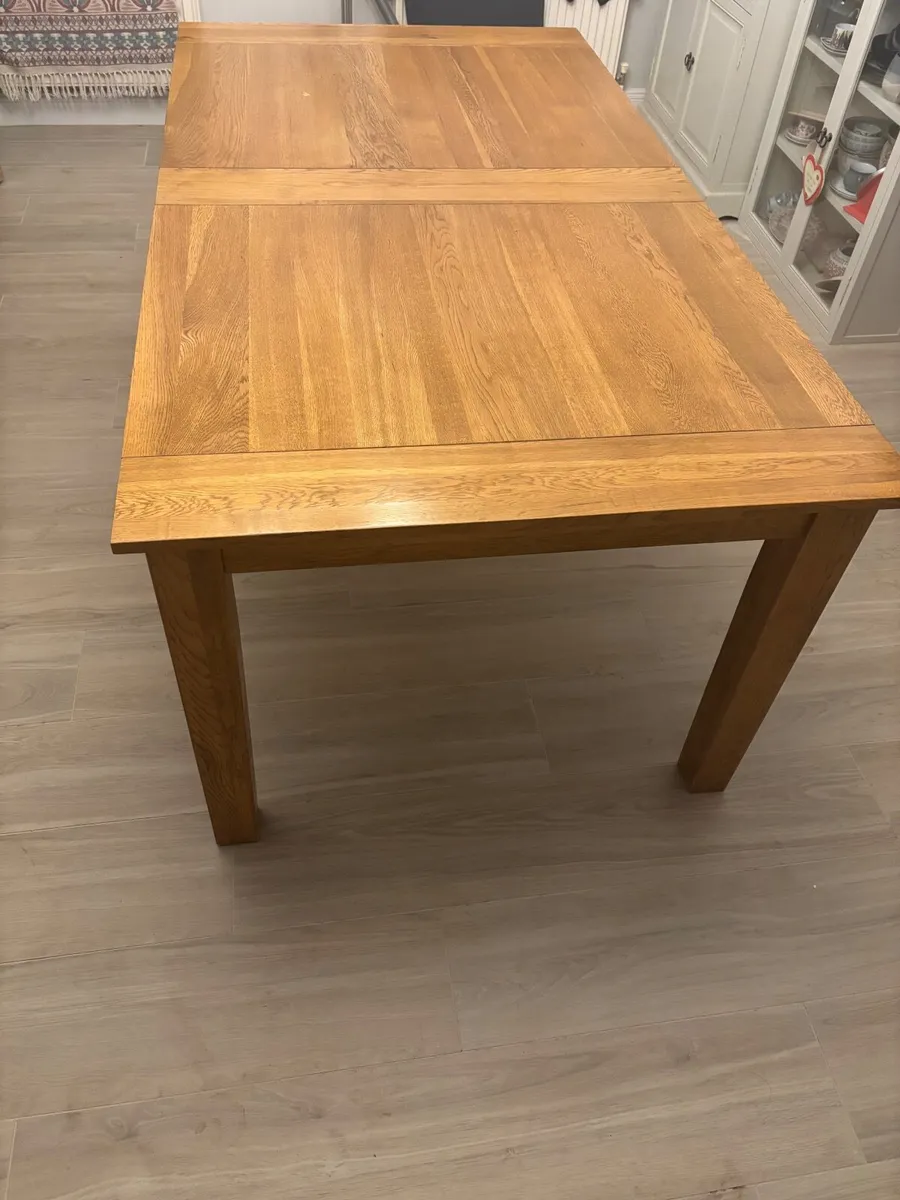 Solid Oak Kitchen Table 6ft x 3.4ft - Image 2