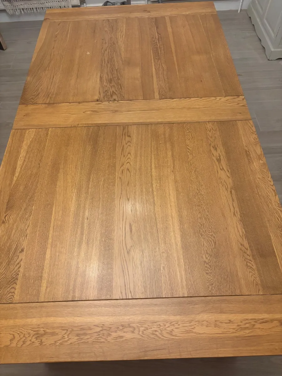 Solid Oak Kitchen Table 6ft x 3.4ft - Image 3