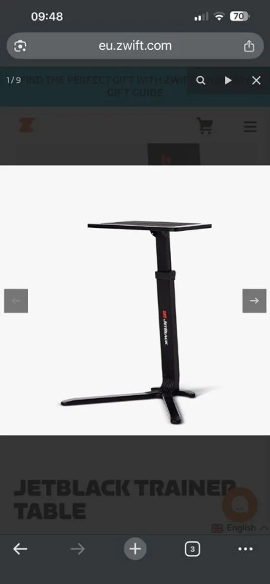 Jet Black Trainer Table - Brand New Condition - Image 1