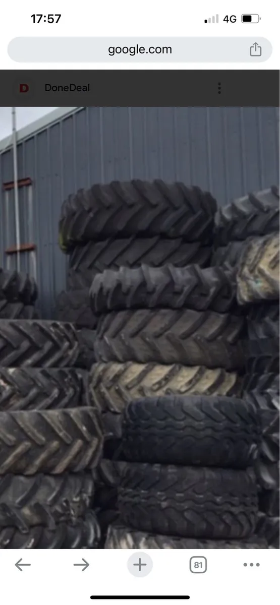 Selection of secondhand tyres