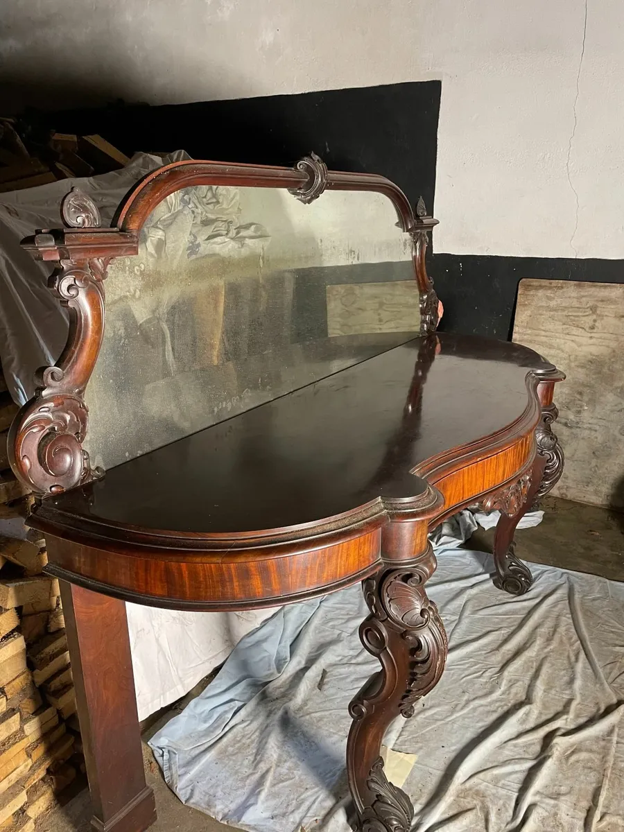 Victorian Mahogany Mirrored Table / Chiffonier - Image 1