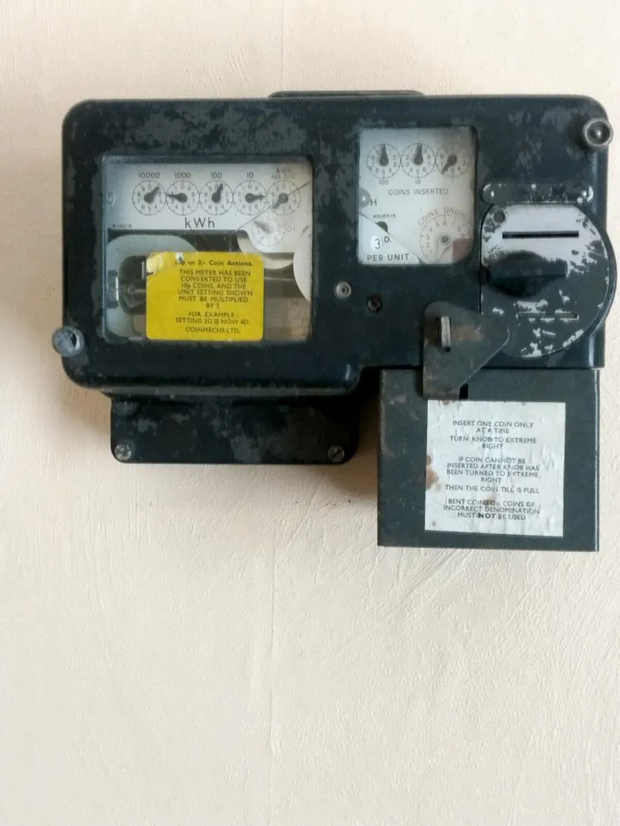 Vintage 1960's coin meter (display piece)