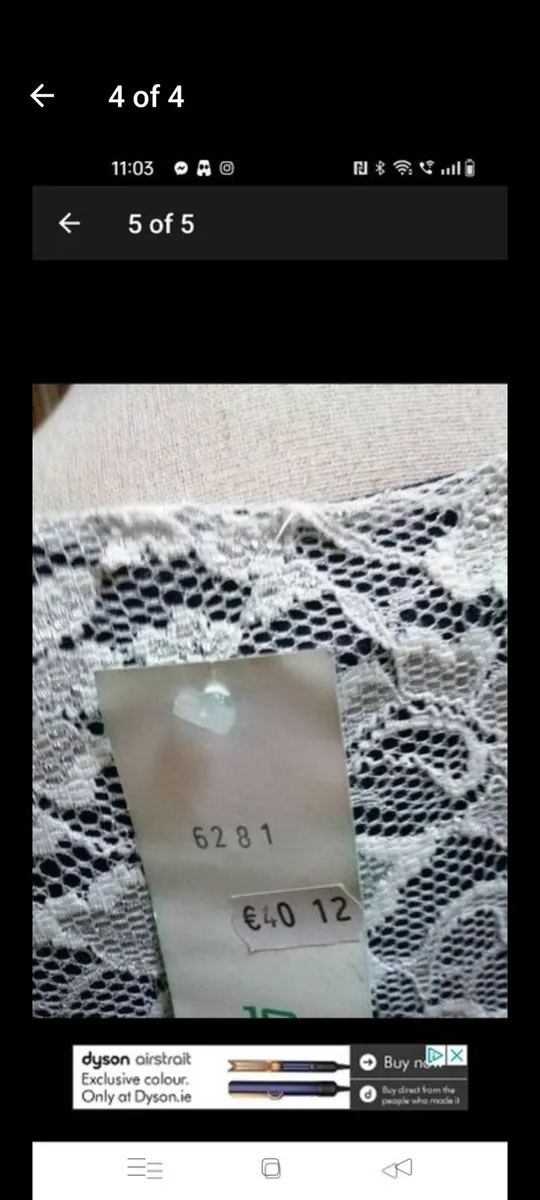 Zack New with tags, navy with white lace top. Size - Image 4