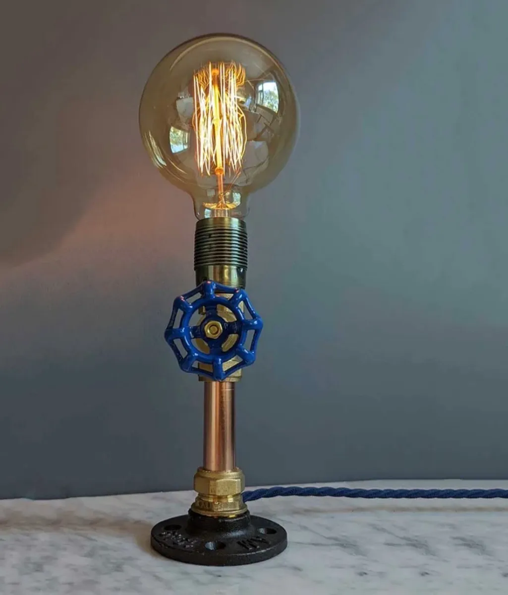 Kopper Kreation Valve Lamp Blue - Image 1