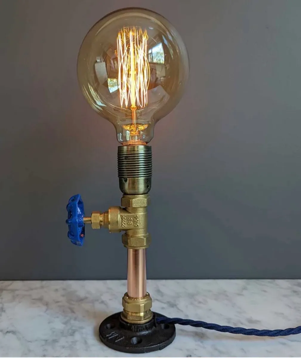 Kopper Kreation Valve Lamp Blue - Image 3