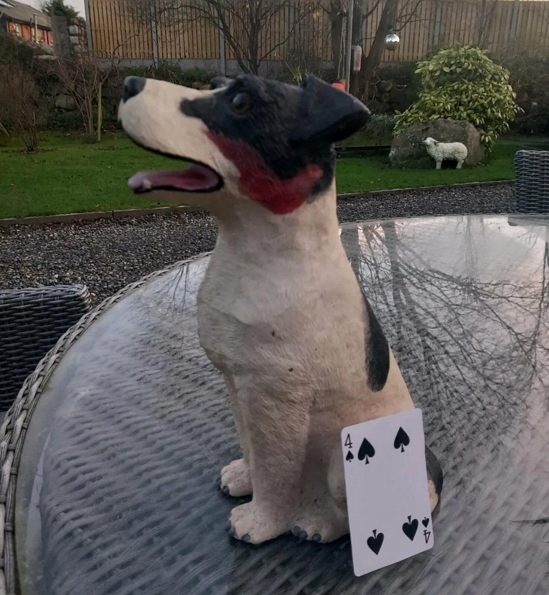 Large Jack Russell resin figure, heavy, post 10e - Image 1