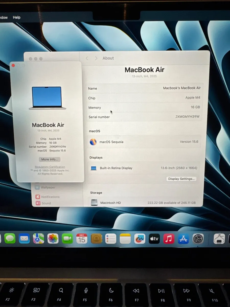 MacBook Air M4 13” 2025 16GB 256GB | 100% Battery - Image 4